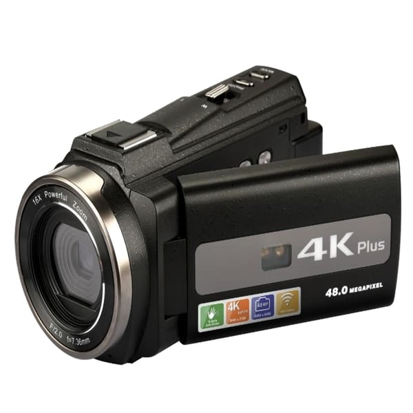 מצלמת וידאו דיגיטלית HDV 4K עם מסך מגע מסתובב