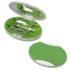 ערכה מניקור 5 חלקים עם מראה במארז פלסטי