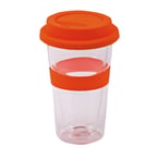 כוס זכוכית עם דופן כפולה ומכסה סיליקון - ביקל 370 מ"ל