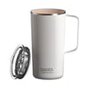 Tower Mug ספל תרמי נירוסטה ציפוי קרמי פנימי PURAMIC מכסה טריטן 600 מ"ל מבית ASOBU - לבן