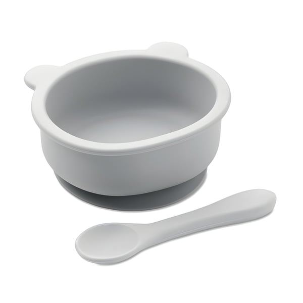 ערכת סיליקון לתינוקות - כף וקערה