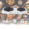 Electric Double Burner with Adjustable Heat Settings