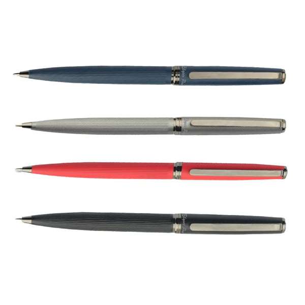Stylish Metal Pen with Polished Stripes