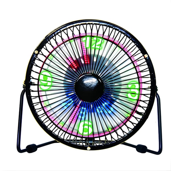 מאוורר USB עם שעון דיגיטלי LED מתקדם