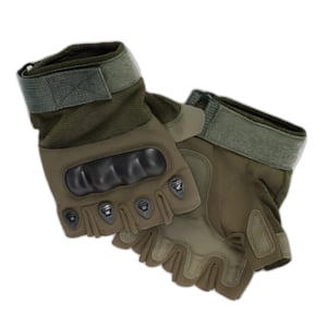כפפות טקטיות חצי עם מיגון קשיח