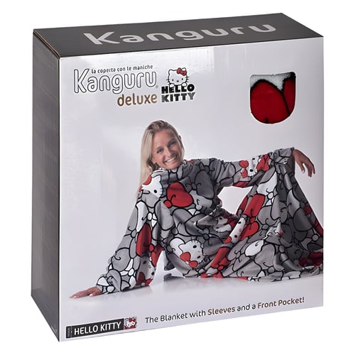 שמיכת קנגורו דלוקס עם שרוולים וכיס Hello Kitty בעיצוב Lavatelli איטליה