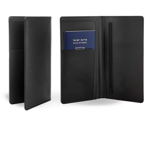 Milan 3 Leather Passport and Boarding Pass Holder - Elegant Travel Accessory