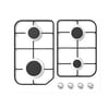 MIDEA 4-Burner White Gas Cooktop with Enamel Surface