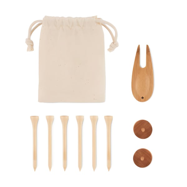 Premium Bamboo Golf Accessories Set