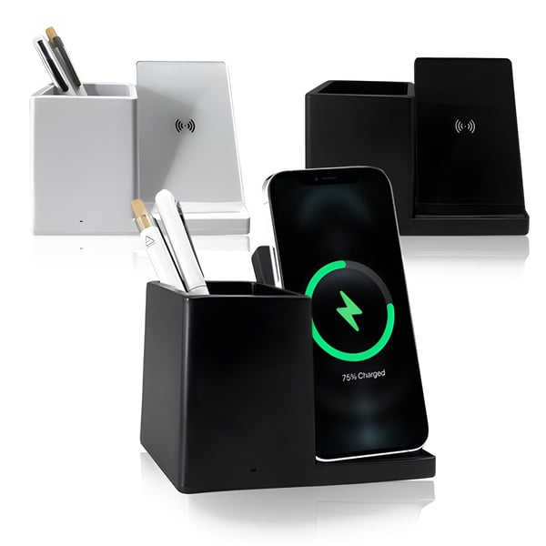 מעמד שולחני עם טעינה אלחוטית 10W מבית EVERCHARGE