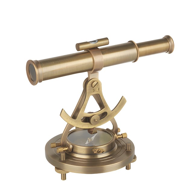 Luxury Antique Telescope with Compass and Copper Stand