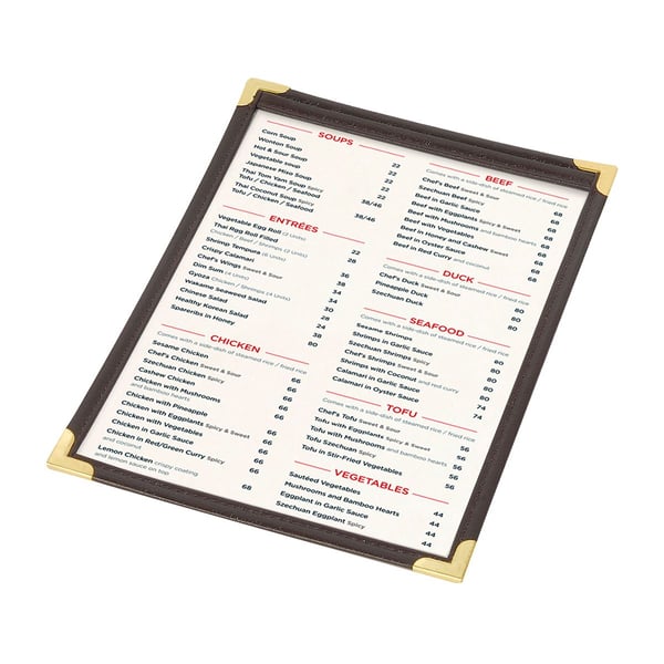 Clear A5 Double-Sided Binder with Metal Corners
