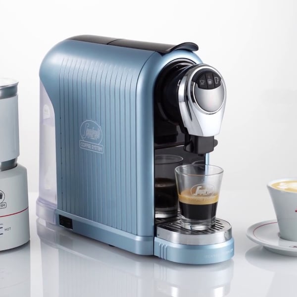 Italian Espresso Machine with Milk Frother & 60 Capsule Set by SEGAFREDO