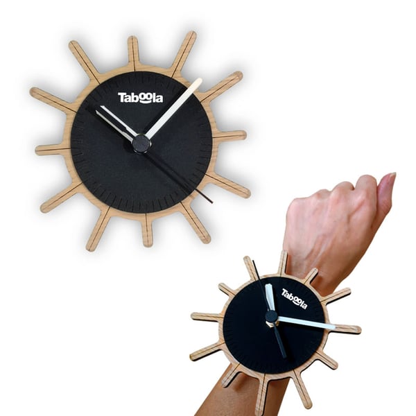 Stylish Wooden and Plastic Wall Clock