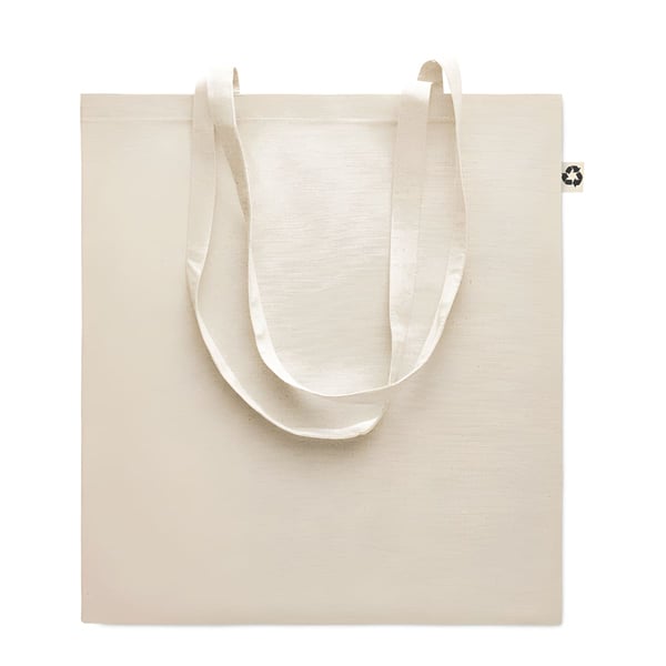 Eco-Friendly Recycled Cotton Shopping Bag with Long Handles