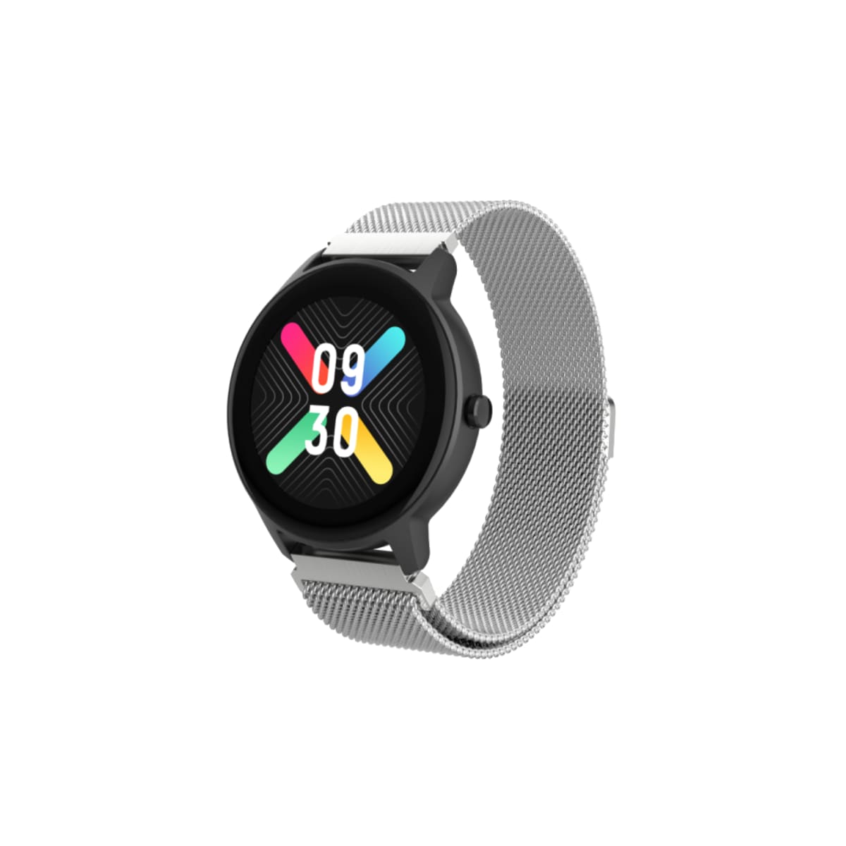 שעון חכם ספורטיבי לנשים עם מסך מגע 1.22 אינץ' בצבע כסף/ורוד