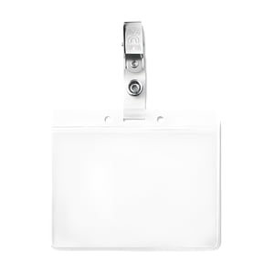 Durable PVC Badge Holder with Metal Clip