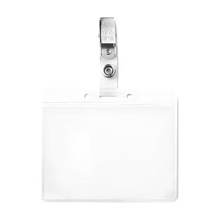 מחזיק תגיות PVC עם קליפס מתכת