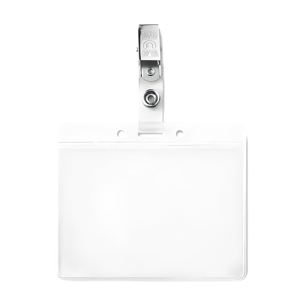Durable PVC Badge Holder with Metal Clip