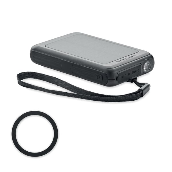 Magnetic Wireless Charger and Solar Power Bank 5000mAh
