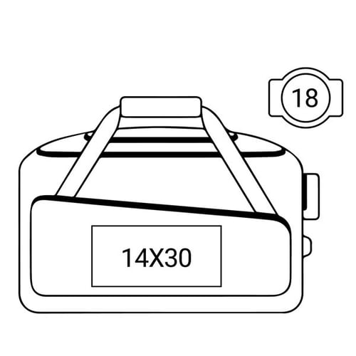 תיק טרולי גלגלים ס"מ קנדה  - אפור כהה/אפור בהיר/שחור