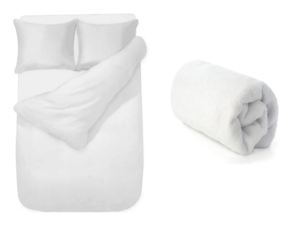 סט מצעים זוגי ג׳רסי ומגבת גוף של פוקס הום