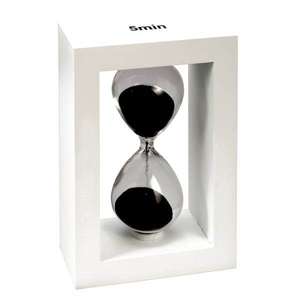 Stylish White Wooden Hourglass – 5 Minutes