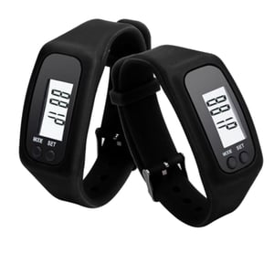Smart Black Wristwatch with Pedometer