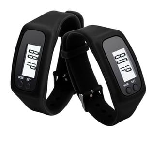 Smart Black Wristwatch with Pedometer