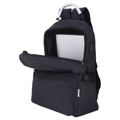 תיק גב אורתופדי למחשב נייד עם שקע USB - פולו CUSTOM