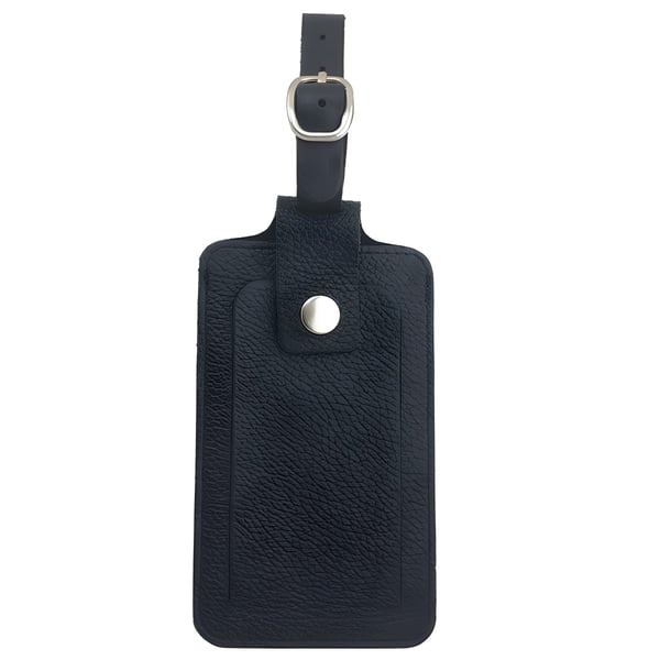 Luxury Leather Luggage Tag by SWISS PLANET