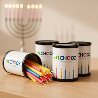 כוס נרות חנוכה - מתנה מושלמת לחג