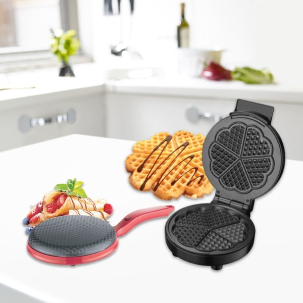 BENATON Waffle & Crepe Making Set - Heart Shape Belgian Waffles