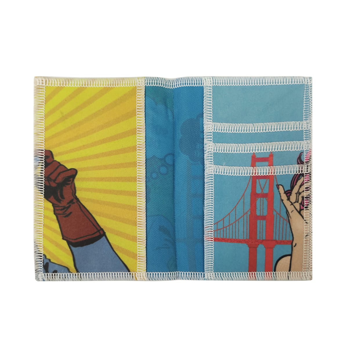 נרתיק דרכון מבד עם 3 כיסים נוספים