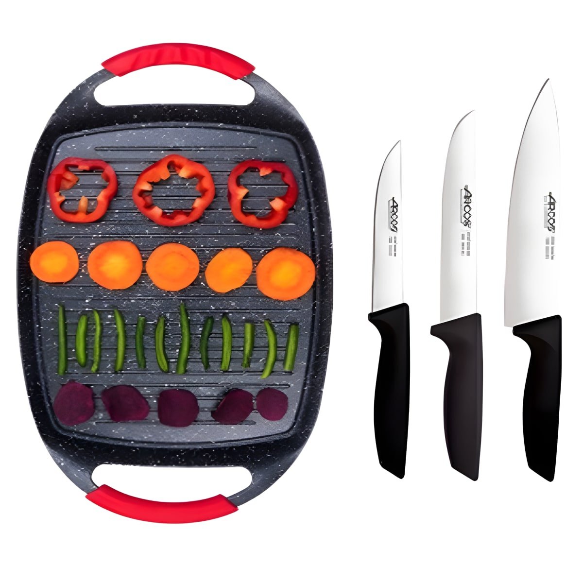 מארז מקצועי לצליית בשר וירקות - כולל 4 חלקים מבית ARCOS