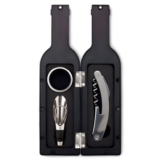 סט יין יוקרתי בקופסת בקבוק