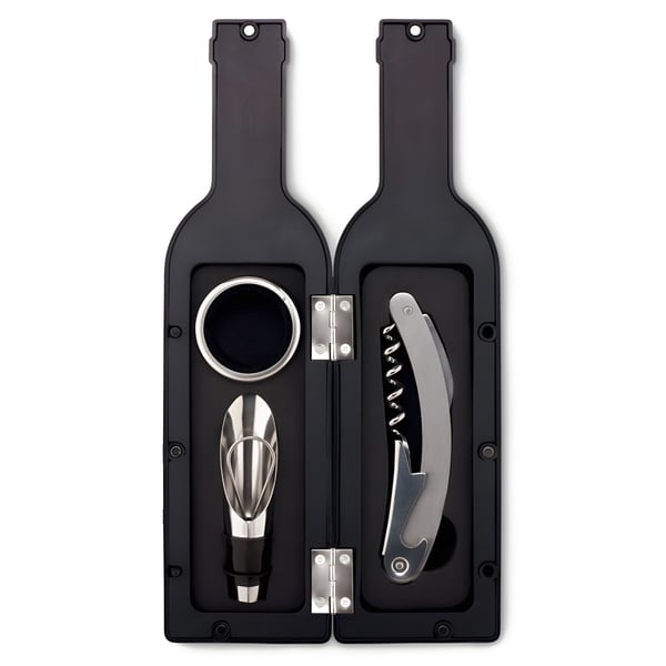 סט יין יוקרתי בקופסת בקבוק