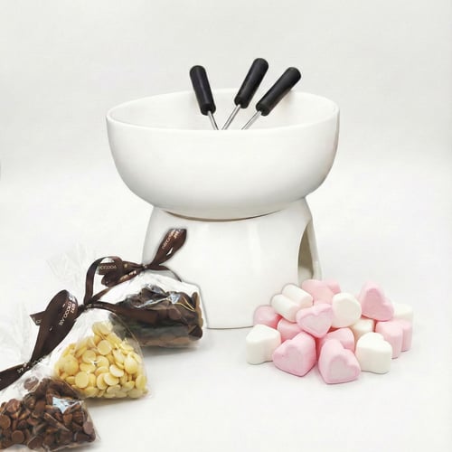 חבילת פונדו מפנקת עם שוקולד איכותי ומרשמלו