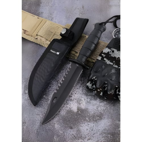 סכין קמפינג עם להב ישר וחזק