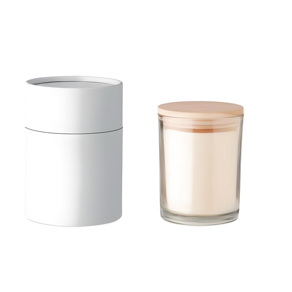 Vanilla Scented Candle with Bamboo Lid