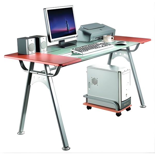 Luxurious Glass Computer Desk with Modern Design