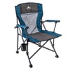 כיסא קמפינג נייד עם משענת ושלחן צד