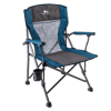כיסא קמפינג נייד עם משענת ושלחן צד