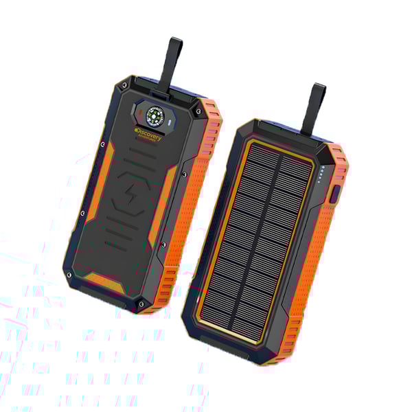 סוללת גיבוי סולארית ניידת Discovery 30,000mAh עם טעינה אלחוטית