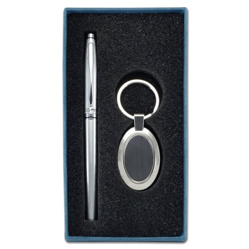 סט מחזיק מפתחות ועט איכותי - מתנה עסקית מהשורה הראשונה