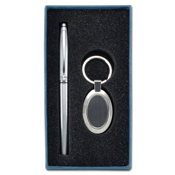 סט מחזיק מפתחות ועט איכותי - מתנה עסקית מהשורה הראשונה