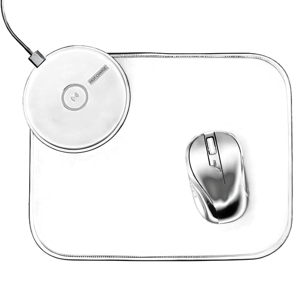 Mouse Pad with Fast Wireless Charger 10W and Included Mouse
