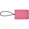 "פרימיום" תג מזוודה נשלף דמוי עור - ורוד