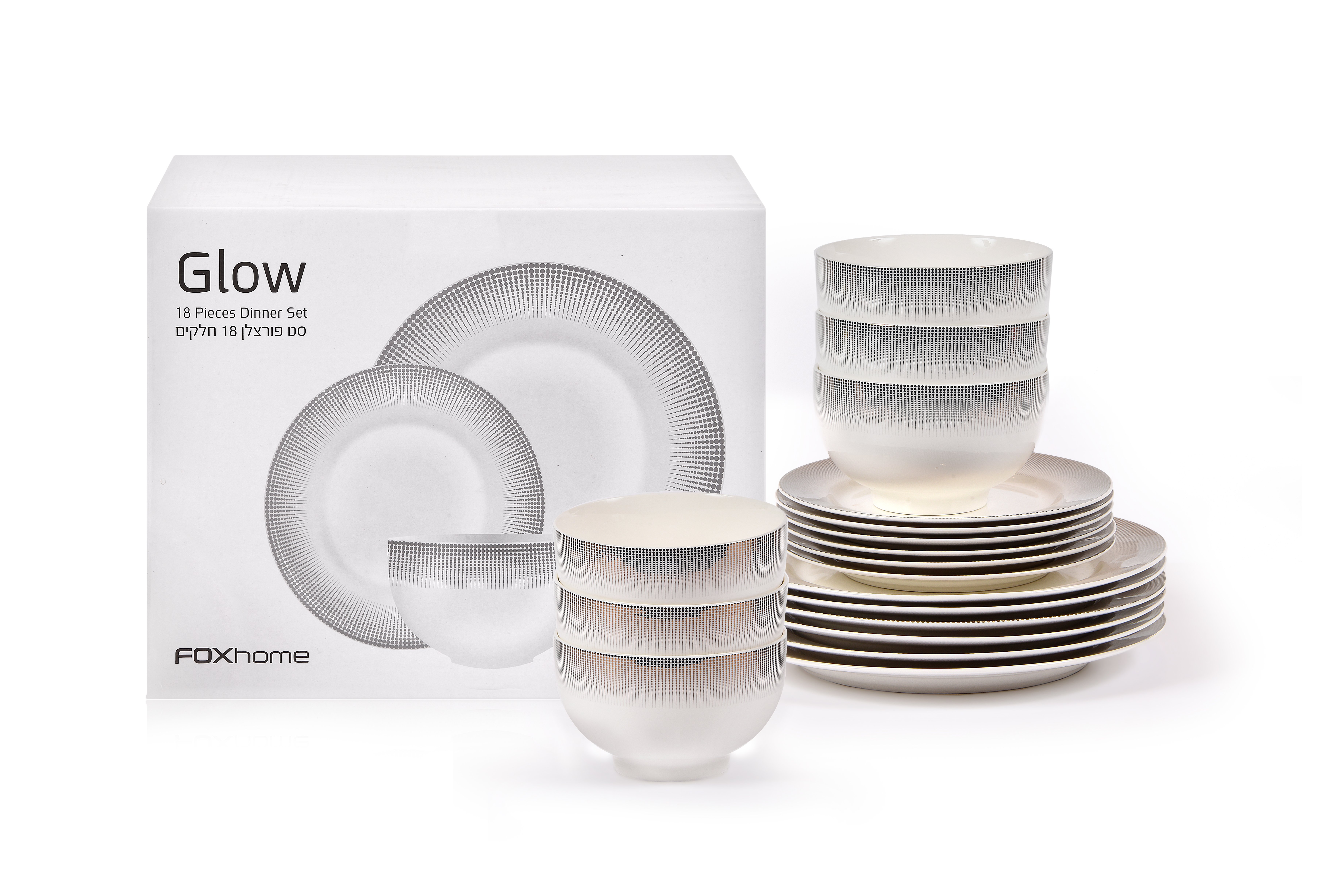 סט אוכל מעוצב GLOW NB 18 חלקים FOXHOME