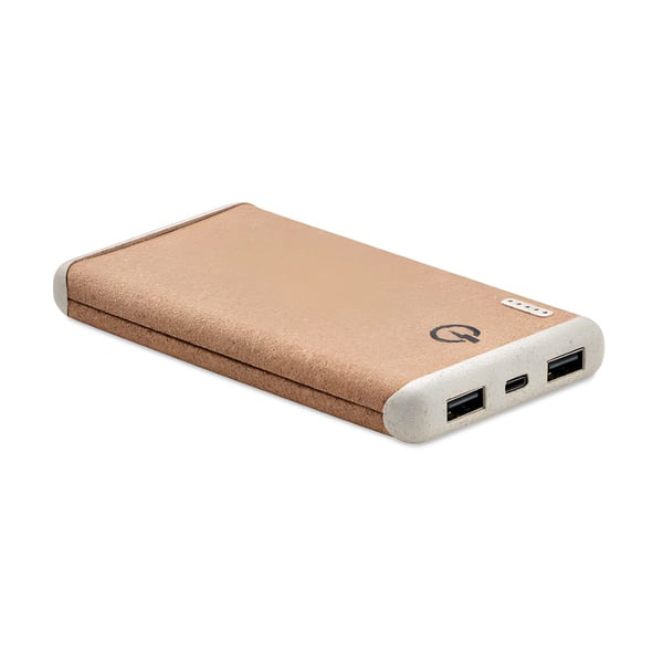 מטען אלחוטי 10W וסוללה חיצונית 10.000 mAh בעיצוב שעם